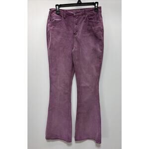 IDYLLWIND Miranda Lambert Womens Corduroy High Rise Flare Pants Purple Size 10